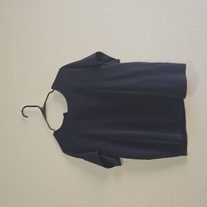Mossimo Cap Sleeve Navy Blue Blouse